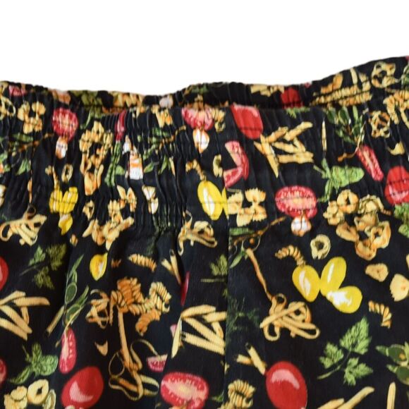 VTG 90s Chef Wear Pasta Italian Made in USA Baggy Elastic Waist Hippie Pants XS - Picture 4 of 13